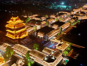 山東莒國古城文旅夜游燈光，百萬余人共賞千年雅韻